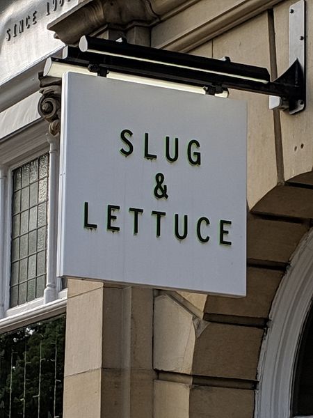 Sign for the Slug and Lettuce pub